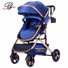 Promotion Luxury High Landscape Baby Carrier / High View Golden Tube Baby Pram / Big Space 3 in 1 Baby Partner pour bébé,